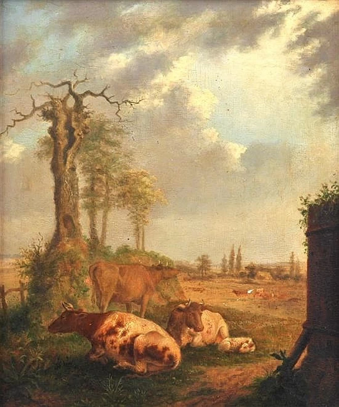 Balthasar Ommeganck - Riposo del bestiame, attribuito